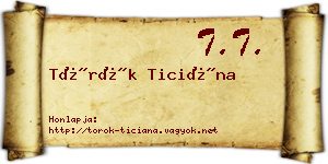 Török Ticiána névjegykártya